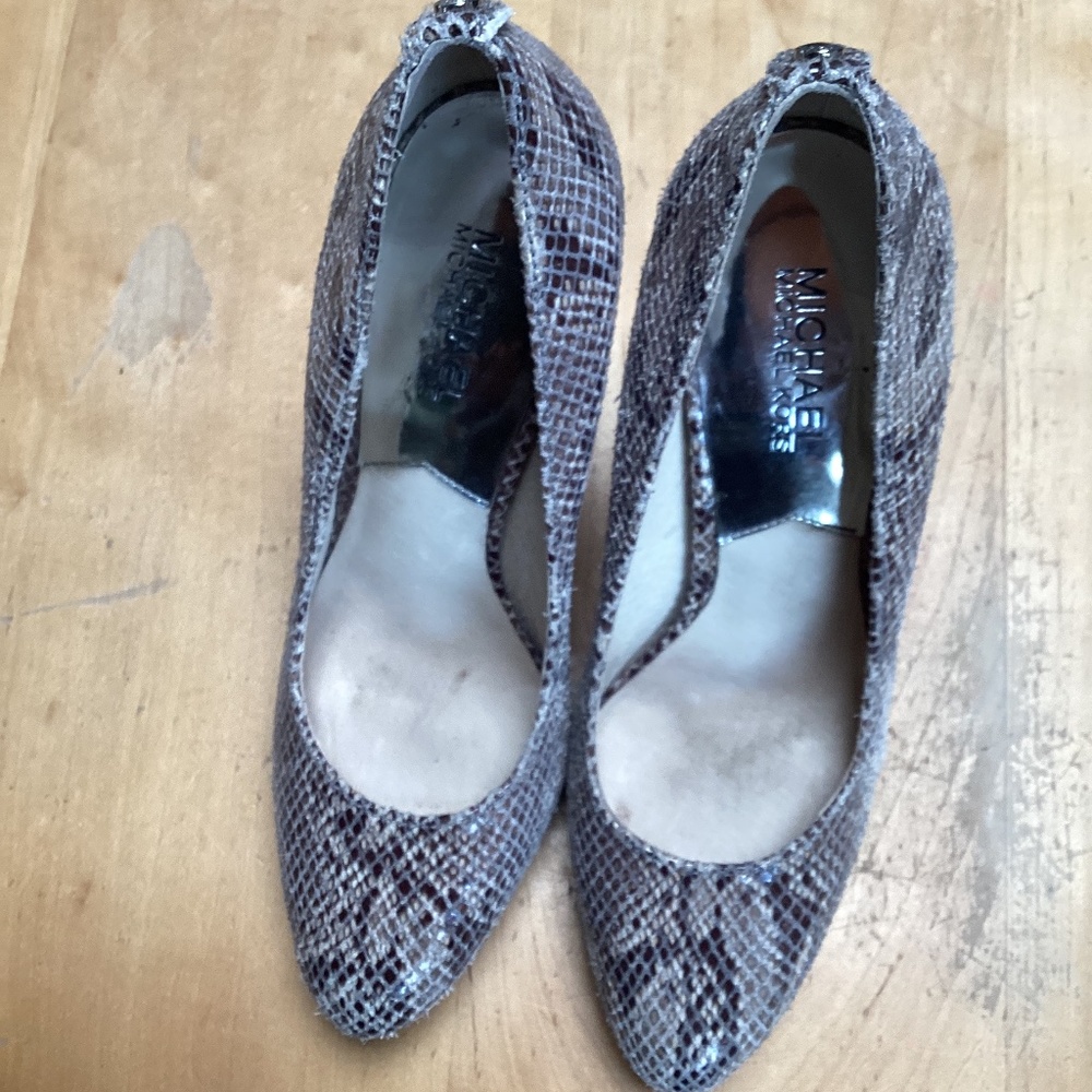 Michael Kors shoes, metallic cobra print, size 8, excellent condition